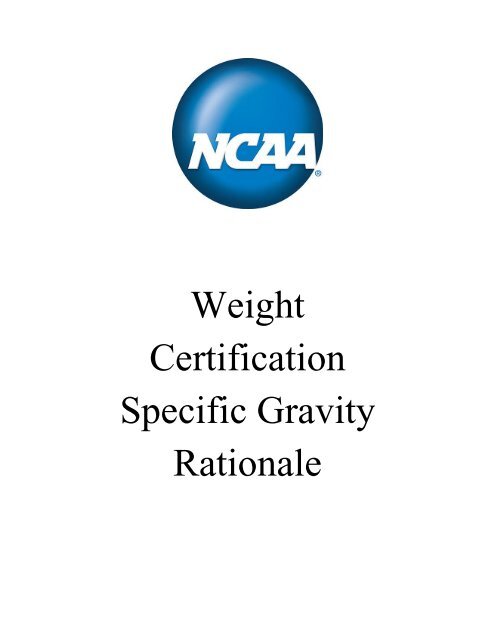 NCAA Wrestling Weight Management Program For 2011 - NAIA