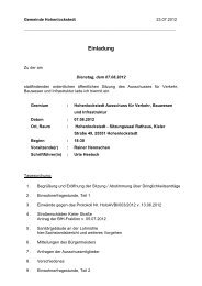Einladung Kopiervorlage - Gemeinde - Hohenlockstedt