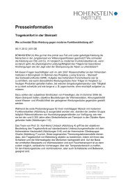 Pressemitteilung 451-DE (PDF) - Hohenstein Institute