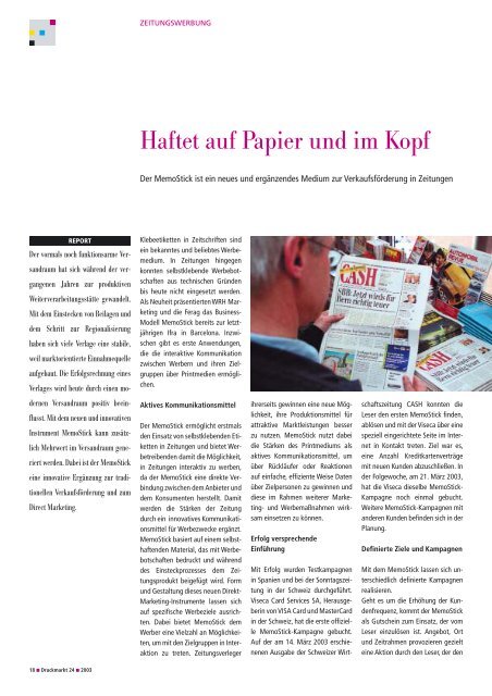 Haftet auf Papier und im Kopf - Druckmarkt