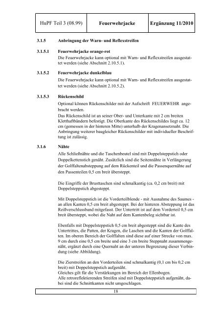 HuPF Teil 3 (08.99) Feuerwehrjacke Ergänzung 11/2010 ...