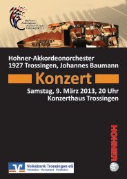 Jahreskonzert - Hohner-Akkordeonorchester 1927 Trossingen e.V.