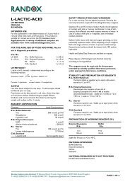 L-LACTIC-ACID - Randox Food Diagnostics