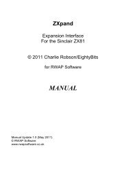 Sinclair ZX Spectrum DivIDE Plus User Manual - RWAP Software