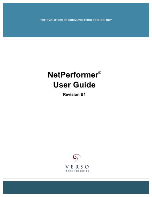 NetPerformer User Guide