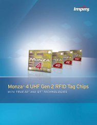 Monza® 4 UHF Gen 2 RFID Tag Chips - Impinj