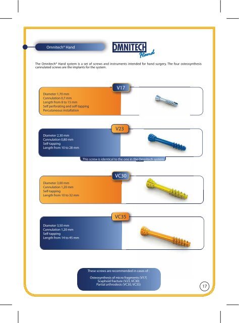 catalogue produits - Biotech ortho