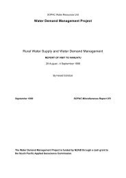 Rural water supply and water demand ... - Up To - SOPAC