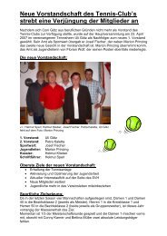 Info 13 Tennis - Hohenfurch