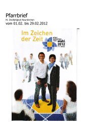 Pfarrbrief Februar 2012 - Pfarreiengemeinschaft Hangard ...