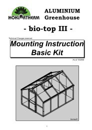 Mounting Instruction Basic Kit - bio-top III - - Hoklartherm