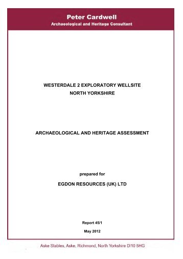 Westerdale 2 exploratory wellsite - North York Moors National Park