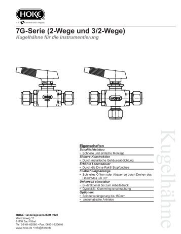 Serie 7G 2210 2-Wege Kugelhahn für die - bei Hoke GmbH