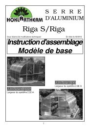 Riga S/Riga Instruction d'assemblage ModÃ¨le de base - Hoklartherm