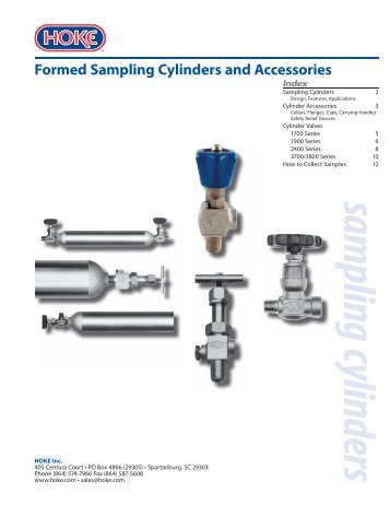 Formed Sampling Cylinders  and Accessories