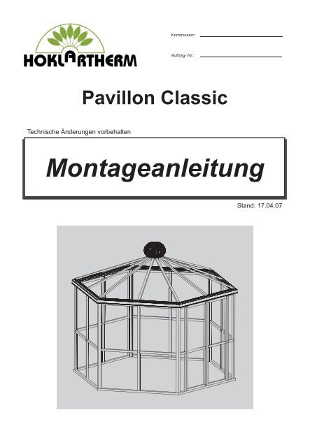 Pavillon Classic (PDF) - Hoklartherm