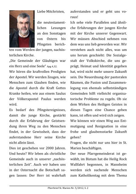 Pfarrbrief 05/2012 - Kath. Kirchengemeinde St. Marien Neunkirchen