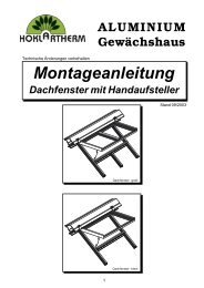 Dachfenster Handaufsteller(PDF) - Hoklartherm