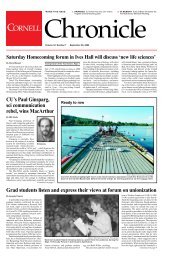 Chronicle 09/26/02 - Cornell University News Service