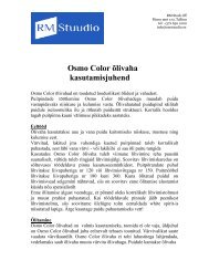 OSMO Color kasutusjuhend - RM Stuudio