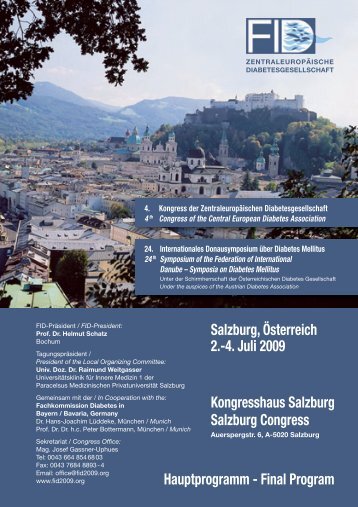 Salzburg, Österreich 2.-4. Juli 2009 Hauptprogramm - Final Program ...