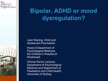Bipolar, ADHD or mood dysregulation? - Black Dog Institute