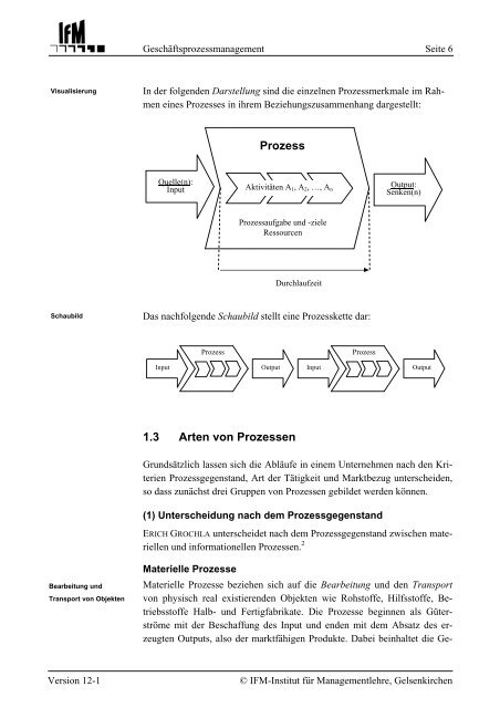 Geschäftsprozess- management - Institut für Managementlehre