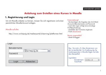 Anleitung zum Erstellen eines Kurses in Moodle