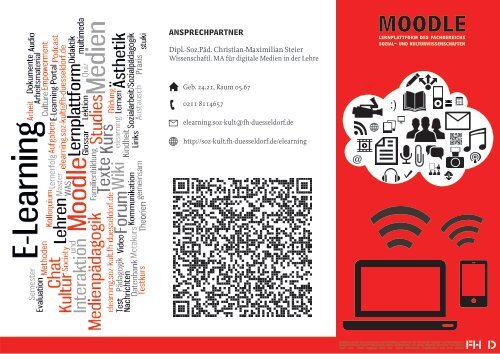 Moodle-Flyer Studierende - E-Learning-Portal