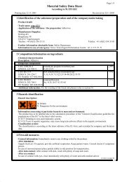 Material Safety Data Sheet