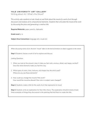 essay about art gallery Essays - largest database of quality sample essays and research papers on my visit to an art gallery. essay about art gallery Essays - largest database of quality sample essays and research papers on my visit to an art gallery.