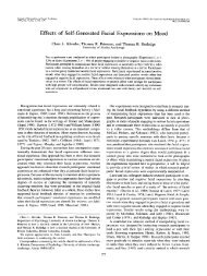 Effects of Self-Generated Facial Expressions on Mood