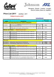 Price List 2011 valid May 1, 2011 - bassline
