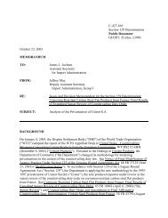 Decision Memo - Import Administration - Department of Commerce