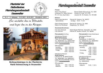 Pfarrbrief Nr. 3-3 2012 - Pfarreiengemeinschaft Heusweiler