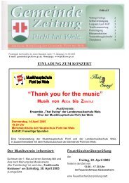 “Thank you for the music” Musik von Abba bis Zawinul - Pichl bei Wels