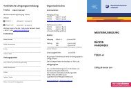 MEISTERAUSBILDUNG BÄCKER- HANDWERK ... - Meisterschulen