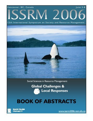 ISSRM Book of Abstracts - adaptfish - Simon Fraser University