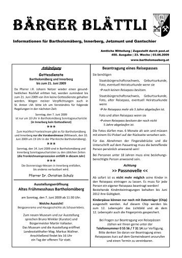 Wochenblatt KW 23 (141 KB) - Bartholomäberg