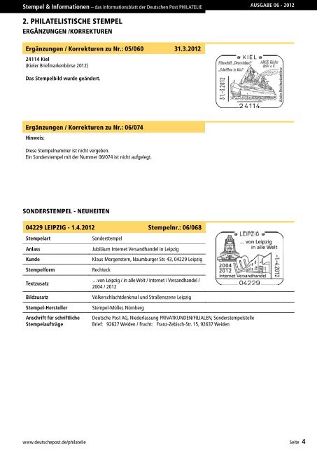 Ansicht und Download (PDF) - Deutsche Post - Philatelie