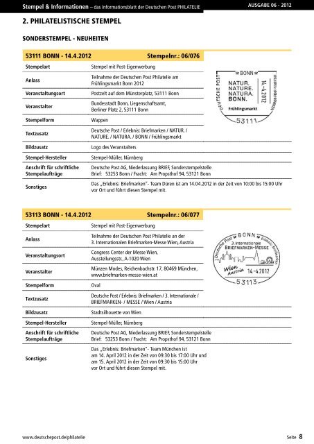 Ansicht und Download (PDF) - Deutsche Post - Philatelie