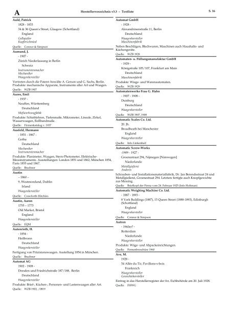 Herstellerverzeichnis v3.3 A