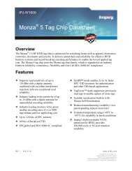 Monza® 5 Tag Chip Datasheet - Impinj