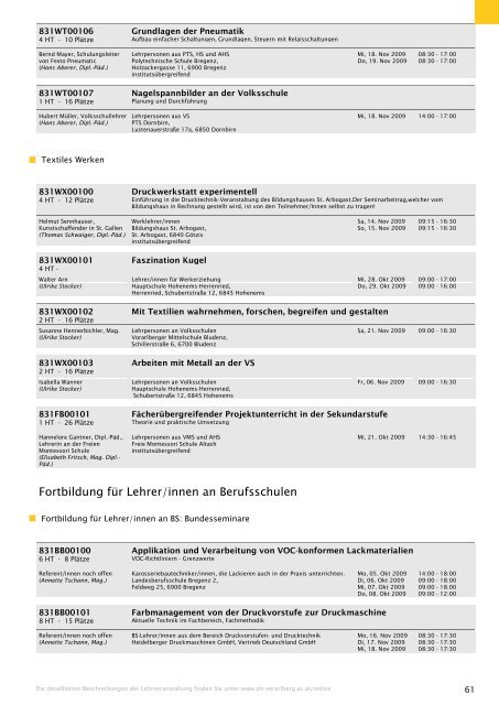 Studienverzeichnis Wintersemester 2009/10 [pdf] - Pädagogische ...