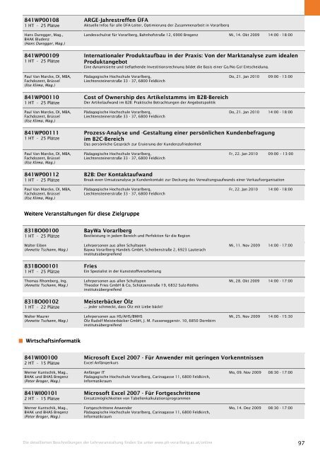 Studienverzeichnis Wintersemester 2009/10 [pdf] - Pädagogische ...