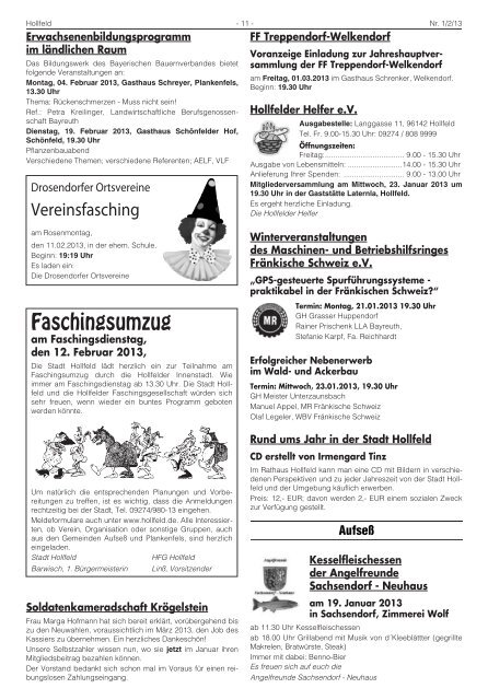 Mitteilungsblatt Nr. 01/02 (17.01.2013) pdf - Hollfeld