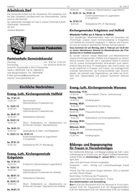 Mitteilungsblatt Nr. 01/02 (17.01.2013) pdf - Hollfeld