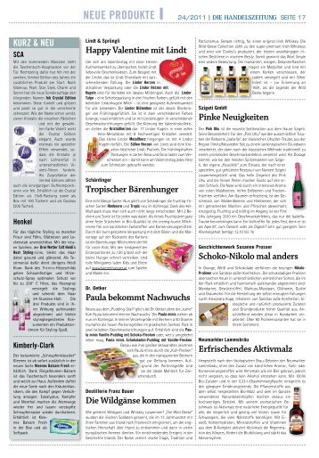 Neue Produkte 24|2011 (PDF 550 KB) - Handelszeitung