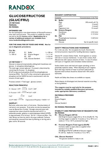 Manual, Rx Monza - Randox Food Diagnostics