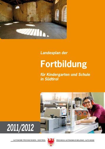 Landesplan der Fortbildung 2011/12 - Kindergarten und Schule in ...